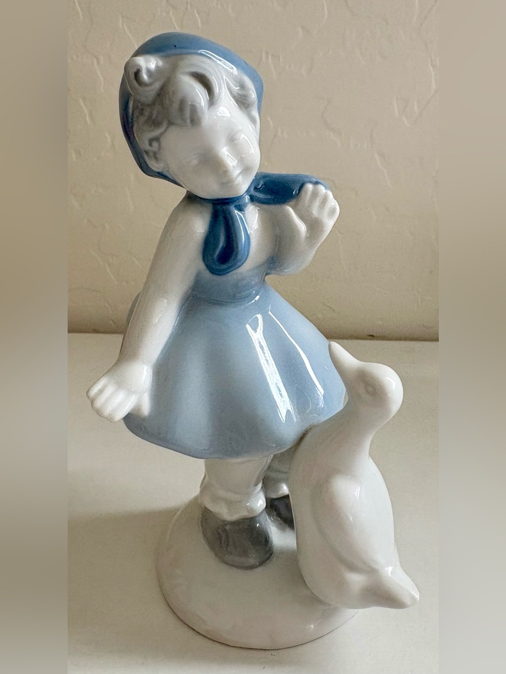 Gerold Porzellan Girl with a Duck Porcelain Figurine
